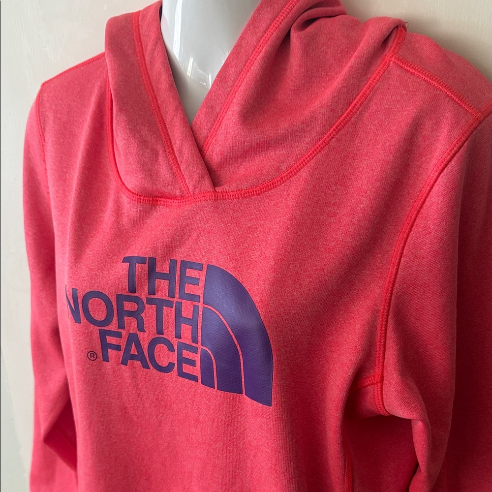 The North Face Womens Hooded Pullover Sweatshirt Size L Neon Pink - Picture 4 of 15